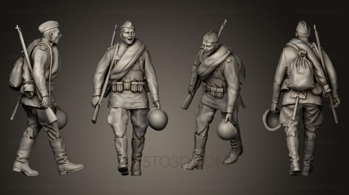 Military figurines (STKW_0144) 3D model for CNC machine